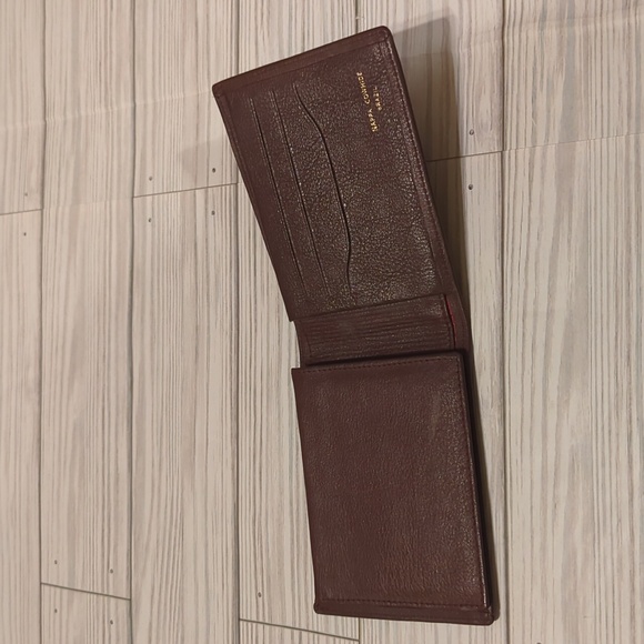 Mundi Brown Nappa Cowhide Leather Card Organizer Travel Wallet Brazil - Picture 2 of 8